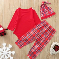 Family Christmas Pajamas For Whole Members Santa's Deer Sleepwear Pjs Set -Sun Baby Sales Store family christmas pajamas 10