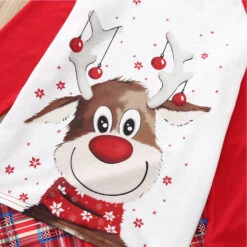 Family Christmas Pajamas For Whole Members Santa's Deer Sleepwear Pjs Set -Sun Baby Sales Store family christmas pajamas 6