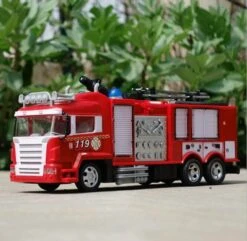 Water Spray RC Fire Truck Rescue Engine Remote Control And Electronic Vehicle -Sun Baby Sales Store firerescuetruck 1