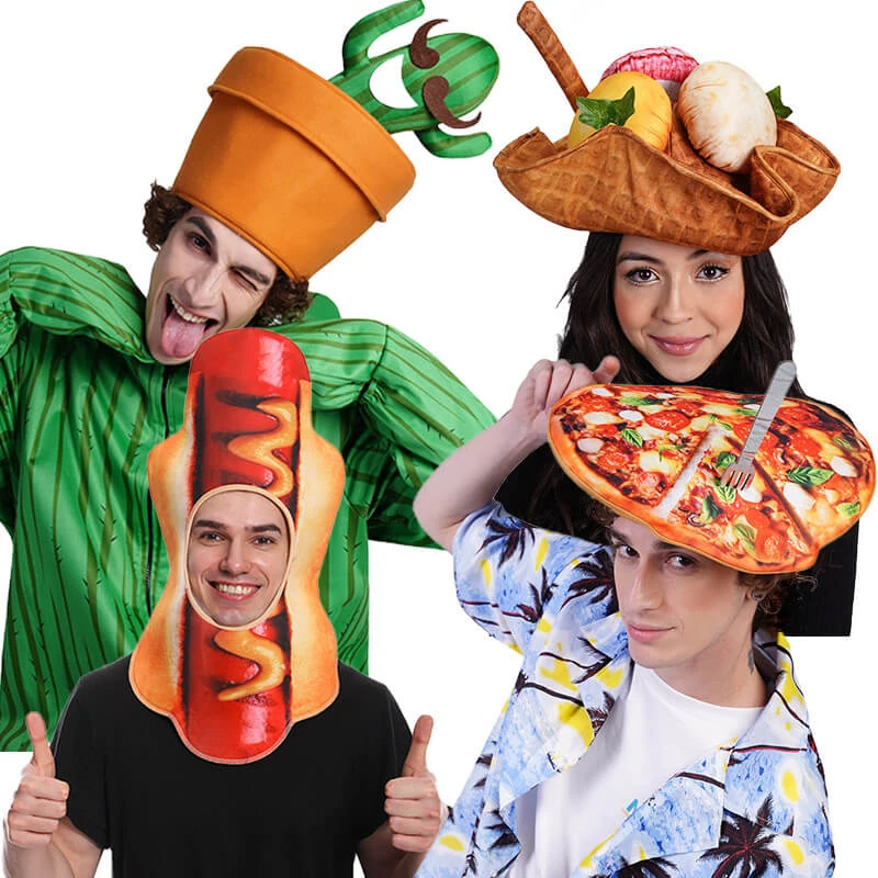 Funny Halloween Hat Unisex Adult Hot Dog Crazy Hat Novelty Food Hat For Holiday Party Dress Up 1 Funny Halloween Hat Unisex Adult Hot Dog Crazy Hat Novelty Food Hat For Holiday Party Dress Up