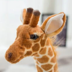 55inch/140cm Giraffe Plush Toys Giant Lifelike Animal Cute Soft Stuffed Dolls For Kids Adult Gift -Sun Baby Sales Store giant giraffe plush toy 2