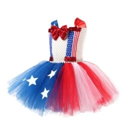 July 4th Girls Dress Sleeveless Summer Tutu Dress With Headband Independent Day Outfit 11 July 4th Girls Dress Sleeveless Summer Tutu Dress With Headband Independent Day Outfit -Sun Baby Sales Store girls 4th july independence day dress 3