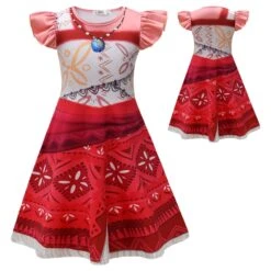 Girls Princess Dress Classic Movie Adventure Costume For Cosplay Party -Sun Baby Sales Store girls moana dress 1