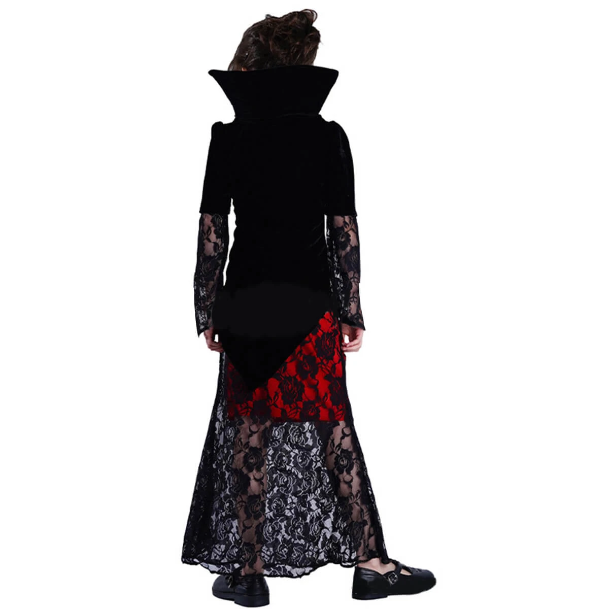 Girls Vampire Costume Red Black Dress Halloween Masquerade Party Scary Performance Cosplay Costumes 2 Girls Vampire Costume Red Black Dress Halloween Masquerade Party Scary Performance Cosplay Costumes - Image 2