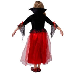 Girls Vampire Costume Red Black Dress Halloween Masquerade Party Scary Performance Cosplay Costumes 13 Girls Vampire Costume Red Black Dress Halloween Masquerade Party Scary Performance Cosplay Costumes -Sun Baby Sales Store girls vampire dress 4