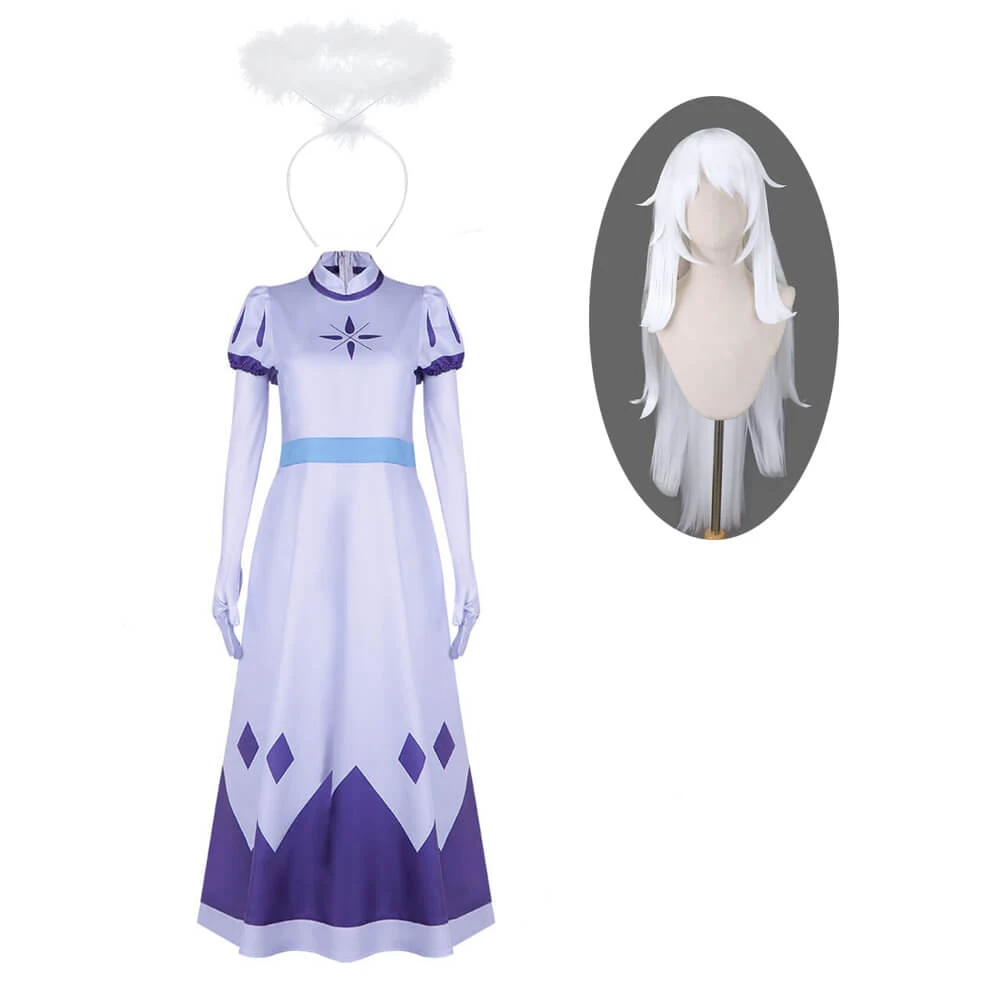 Hazbin Emily Cosplay Costume Seraphim Dress Outfit Halloween Angel Halo Wing Women Fancy Uniform 11 Hazbin Emily Cosplay Costume Seraphim Dress Outfit Halloween Angel Halo Wing Women Fancy Uniform - Image 11