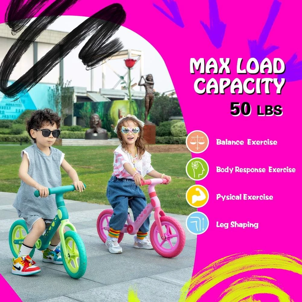 Kids Balance Bike Dinosaur Bike 2 Wheels With Foldable Footrest Ride-on Toys For Boy Girls 8 Kids Balance Bike Dinosaur Bike 2 Wheels With Foldable Footrest Ride-on Toys For Boy Girls - Image 8
