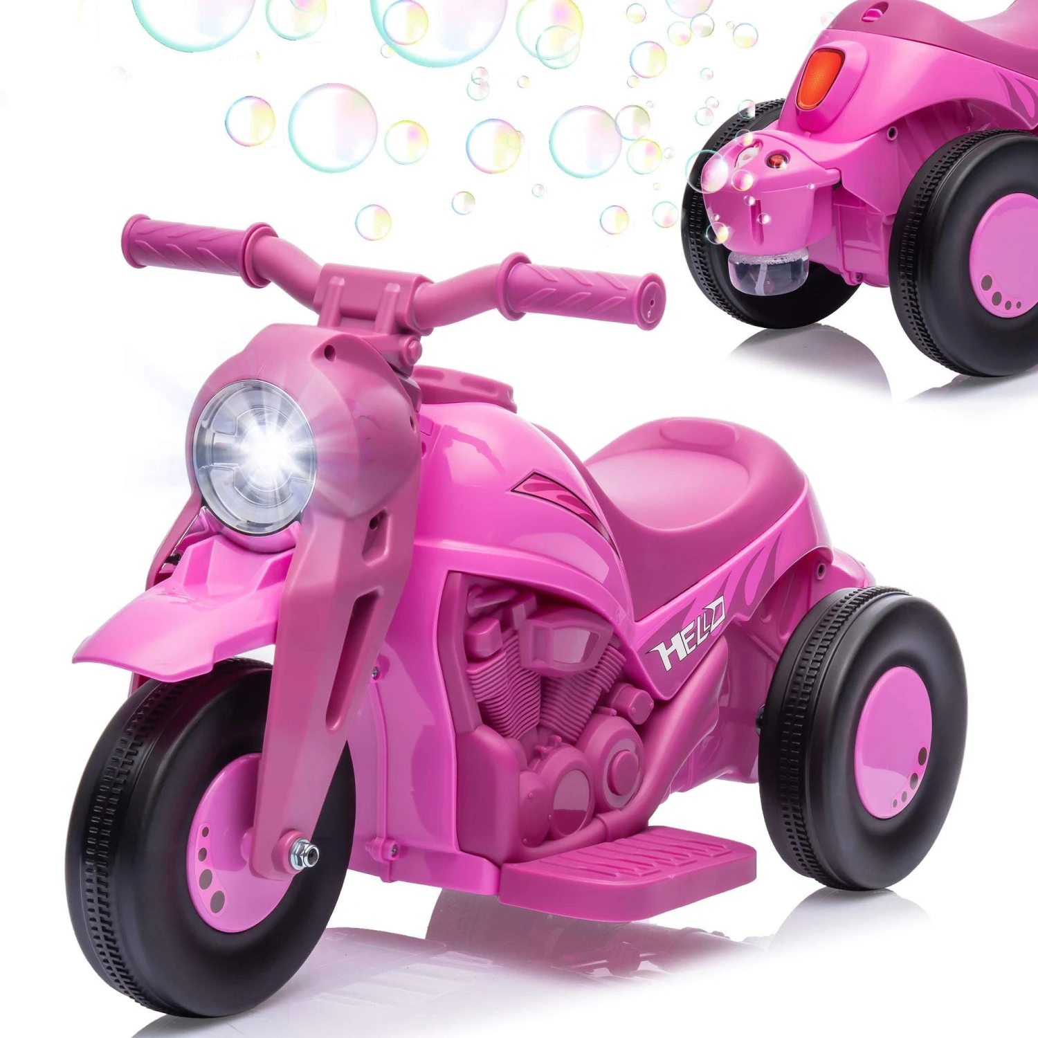 6V Kids Electric Motorcycle 3 Wheels Bubble Car Battery Power Ride On Car With Light Music 3 6V Kids Electric Motorcycle 3 Wheels Bubble Car Battery Power Ride On Car With Light Music - Image 3