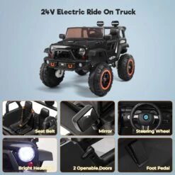 24V 2-Seater Kids Ride-On Truck Electric Toy Car With Remote Control Music LED Lights For Ages 3-8 -Sun Baby Sales Store jpg 0d6c7d78 b25b 4181 af0a f2933c014bb5