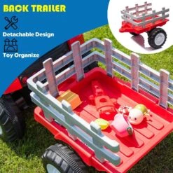 12V Kids Ride-On Tractor With Trailer & Remote Control Battery Powered Electric Car Toy With LED Lights, Horn, And Real Tractor Sounds 16 12V Kids Ride-On Tractor With Trailer & Remote Control Battery Powered Electric Car Toy With LED Lights, Horn, And Real Tractor Sounds -Sun Baby Sales Store jpg 108e4f28 304d 4140 82cd ac2c03cd4504