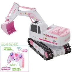 2.4G RC Excavator 6CH Alloy Pink Tracked Remote Control Car For Girls Toys With DIY Stickers -Sun Baby Sales Store jpg 19617eeb 4e2e 4ea5 94dc 31a7a726ec0d