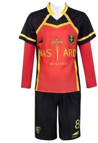 Adult Michael Kaiser Football Jersey Bastard Team Uniform Ness Cosplay Costume 6 Adult Michael Kaiser Football Jersey Bastard Team Uniform Ness Cosplay Costume - Image 6