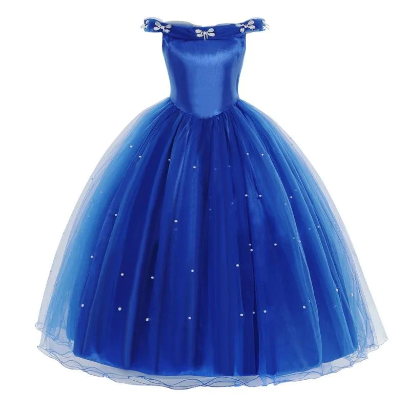 Girls Cinderlla LED Light Up Dress Princess Blue Party Outfit Halloween Cosplay Costume 2 Girls Cinderlla LED Light Up Dress Princess Blue Party Outfit Halloween Cosplay Costume - Image 2