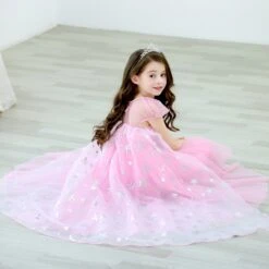Kids Pink Elsa Dress Summer Party Dress Birthday Dress Up For Girls 3T-10 Years -Sun Baby Sales Store jpg 31855bd0 b547 412c aaac f425446ec7a7
