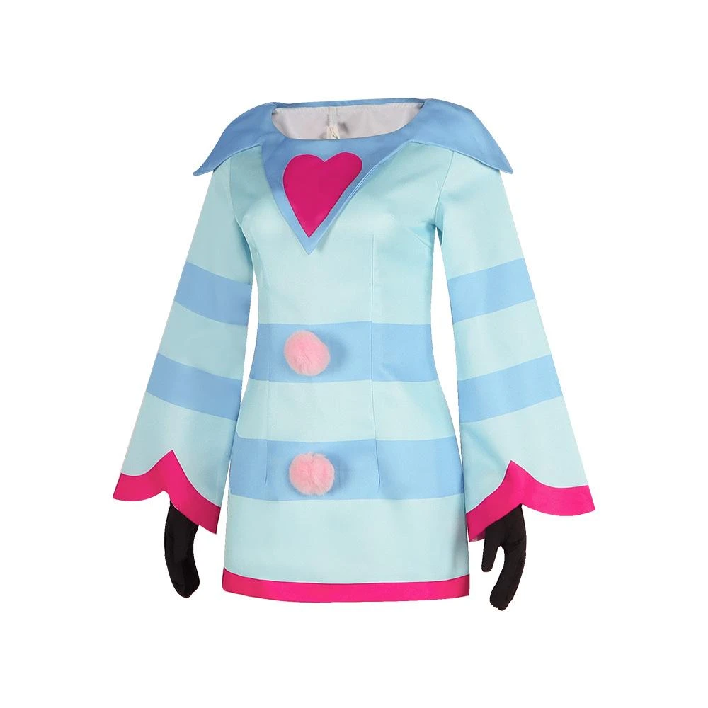 Lady Fizzarolli Costume Fizz Blue Dress With Gloves And Stockings Party Cosplay Halloween Costume 6 Lady Fizzarolli Costume Fizz Blue Dress With Gloves And Stockings Party Cosplay Halloween Costume - Image 6