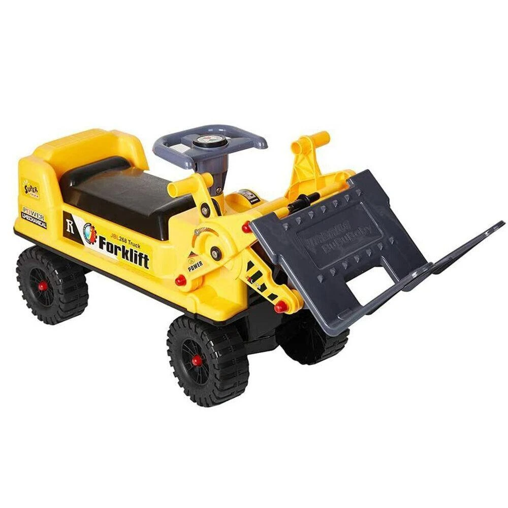 Kids Ride-On Forklift Crane Truck With Construction Helmet – Interactive Digger Toy With Lifting, Sliding & Sound Effects 4 Kids Ride-On Forklift Crane Truck With Construction Helmet – Interactive Digger Toy With Lifting, Sliding & Sound Effects - Image 4