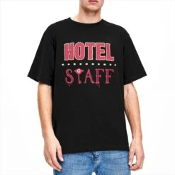 Adult Hotel Staff T-Shirt Men Women Unisex Merch Shirt Casual Short Sleeve