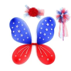 Girls July 4th Outfit Ball Gown Dress With Wing Fairy Wand Headband Full Set For Carnival -Sun Baby Sales Store jpg 4143737c 3374 4849 8521 3f84a1a87021