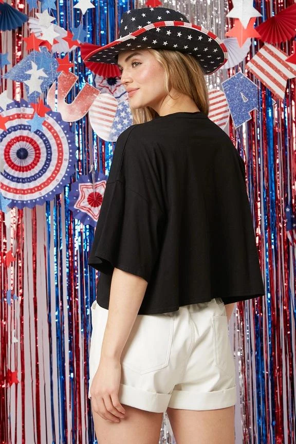 Women American Flag Shirt 4th Of July Patriotic Tee USA Star Stripes Tops 9 Women American Flag Shirt 4th Of July Patriotic Tee USA Star Stripes Tops - Image 9