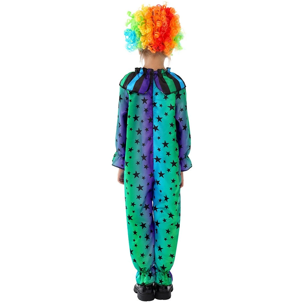 Kids Mardi Gras Jester Costume Jumpsuit Wig And Nose Outfit For Boys Girls 5 Kids Mardi Gras Jester Costume Jumpsuit Wig And Nose Outfit For Boys Girls - Image 5