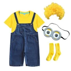 Kids Halloween Outfit Toddler Denim Overalls Yellow Shirt Goggles Wig Suit For Cosplay -Sun Baby Sales Store jpg 53aab6e1 d2db 42d3 aafe e6c7700a0c4d