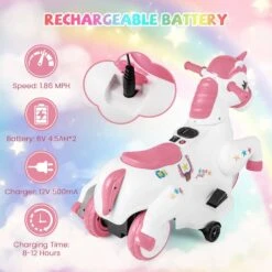 12V Kids Ride-On Toy With Training Wheels Dual Riding Modes Music Safety Horse Toy For Girls 12 12V Kids Ride-On Toy With Training Wheels Dual Riding Modes Music Safety Horse Toy For Girls -Sun Baby Sales Store jpg 61fa0486 8f93 4e79 bfe7 b93481e13fac