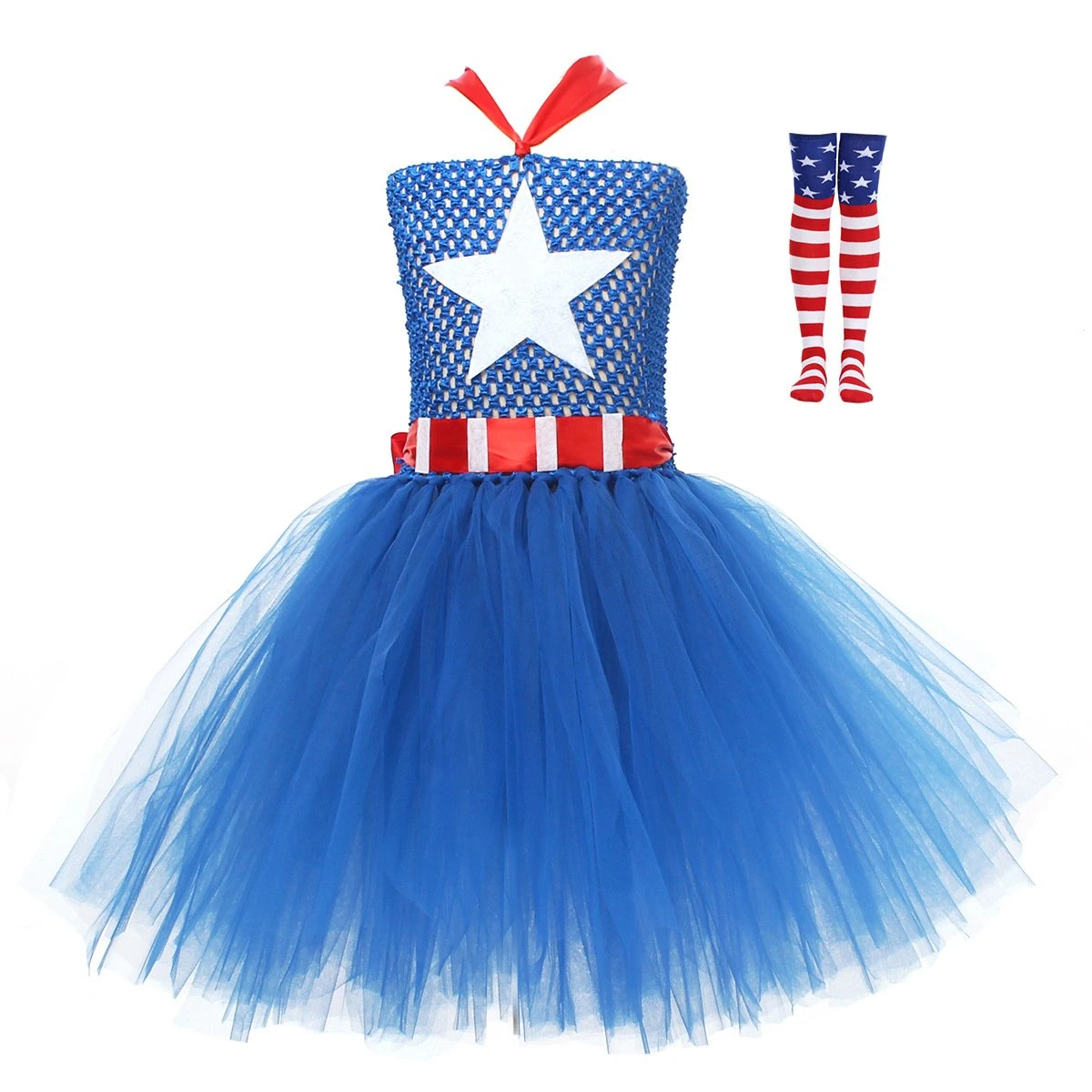 Baby Girl 4th Of July Dress American Flag Tutu Dress With Socks For Independence Day Parade 6 Baby Girl 4th Of July Dress American Flag Tutu Dress With Socks For Independence Day Parade - Image 6