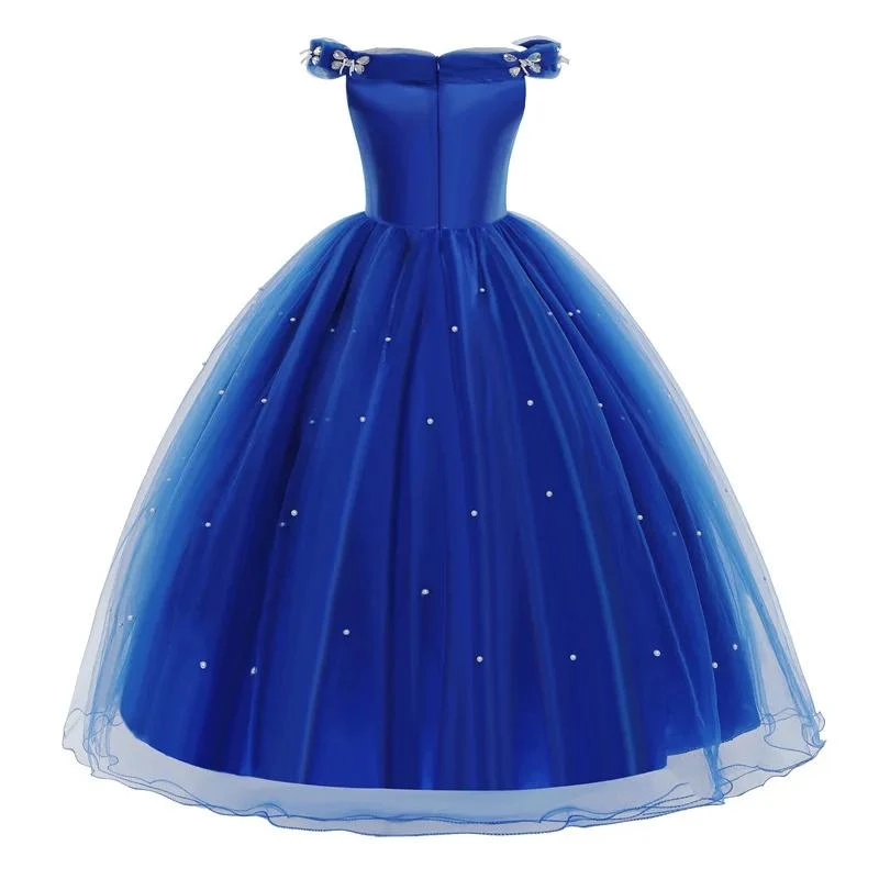 Girls Cinderlla LED Light Up Dress Princess Blue Party Outfit Halloween Cosplay Costume 3 Girls Cinderlla LED Light Up Dress Princess Blue Party Outfit Halloween Cosplay Costume - Image 3