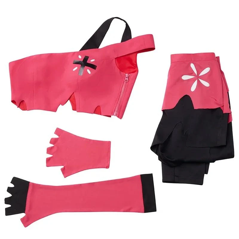 Cherri Bomb Cosplay Costume Angel Dust's Close Friend Cherri Outfit Halloween Carnival Red Suit 7 Cherri Bomb Cosplay Costume Angel Dust's Close Friend Cherri Outfit Halloween Carnival Red Suit - Image 7