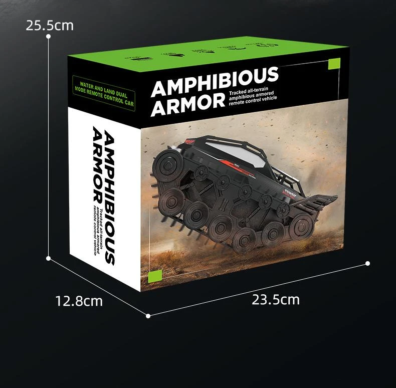 2.4G Amphibious RC Tank All-terrain Tracked Tank Waterproof Dual Control Armored Car 10 2.4G Amphibious RC Tank All-terrain Tracked Tank Waterproof Dual Control Armored Car - Image 10