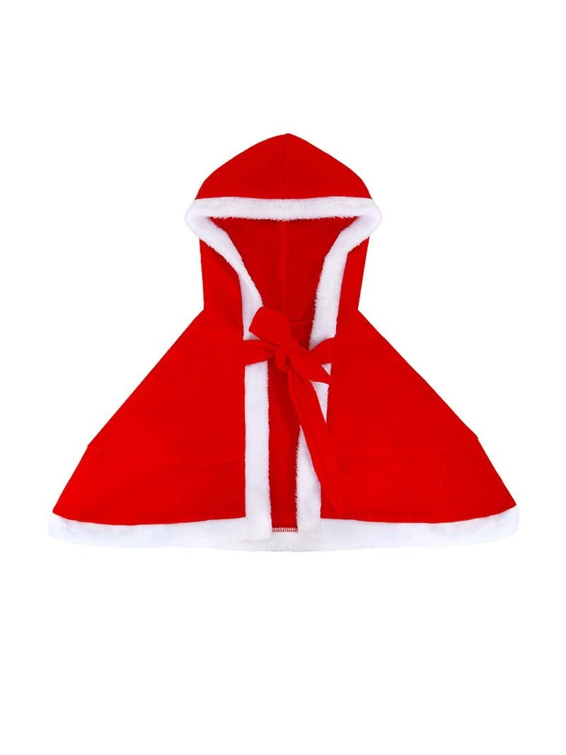 Girls Christmas Dress And Warm Red Hooded Xmas Cape For Christmas Party 7 Girls Christmas Dress And Warm Red Hooded Xmas Cape For Christmas Party - Image 7