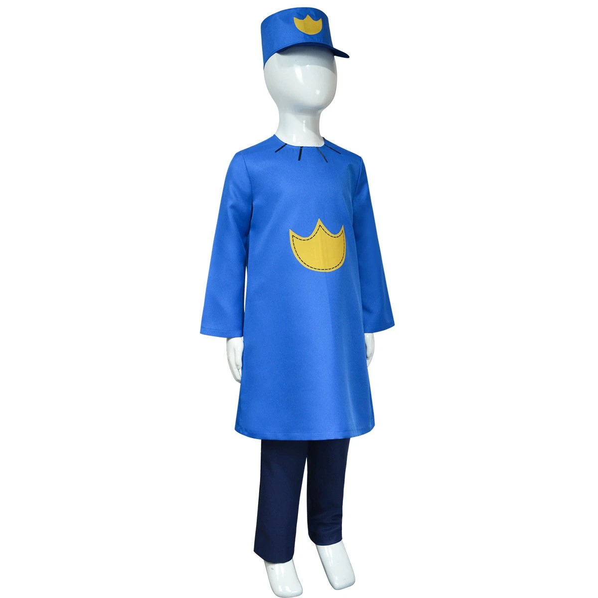 Kids Adults Dog Police Man Costume Blue Tops Pants And Hat For Cosplay 5 Kids Adults Dog Police Man Costume Blue Tops Pants And Hat For Cosplay - Image 5