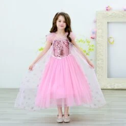Kids Pink Elsa Dress Summer Party Dress Birthday Dress Up For Girls 3T-10 Years -Sun Baby Sales Store jpg b4da10e5 45d7 409d 95ac efce74ae22cd