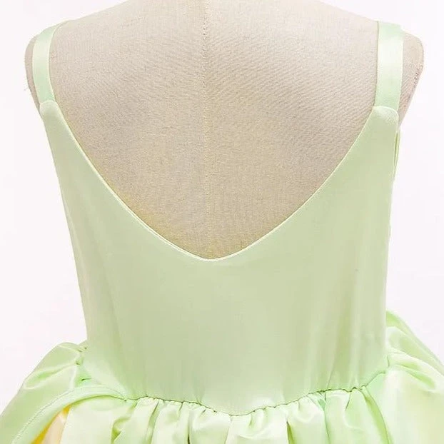 Tiana Frog Princess Costume Princess Light Up Dress Girls Off Shoulder Party Dress 7 Tiana Frog Princess Costume Princess Light Up Dress Girls Off Shoulder Party Dress - Image 7