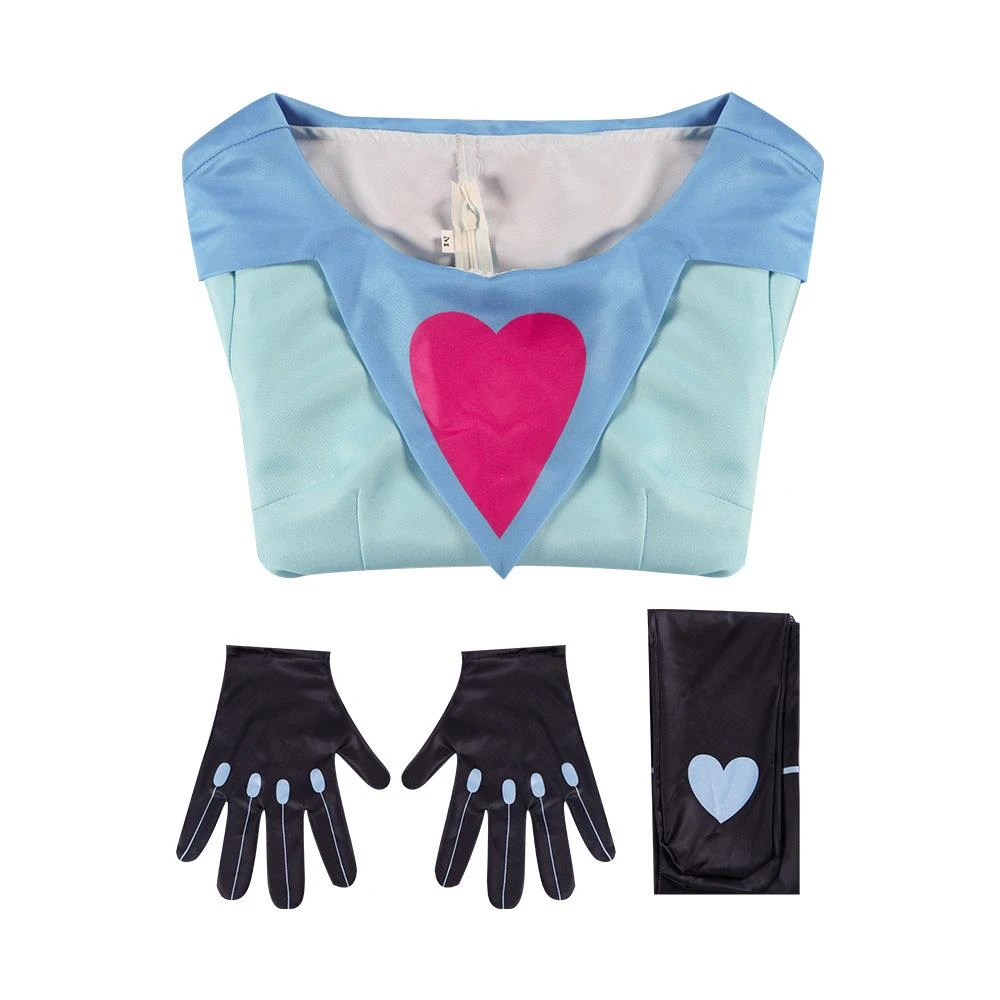 Lady Fizzarolli Costume Fizz Blue Dress With Gloves And Stockings Party Cosplay Halloween Costume 4 Lady Fizzarolli Costume Fizz Blue Dress With Gloves And Stockings Party Cosplay Halloween Costume - Image 4