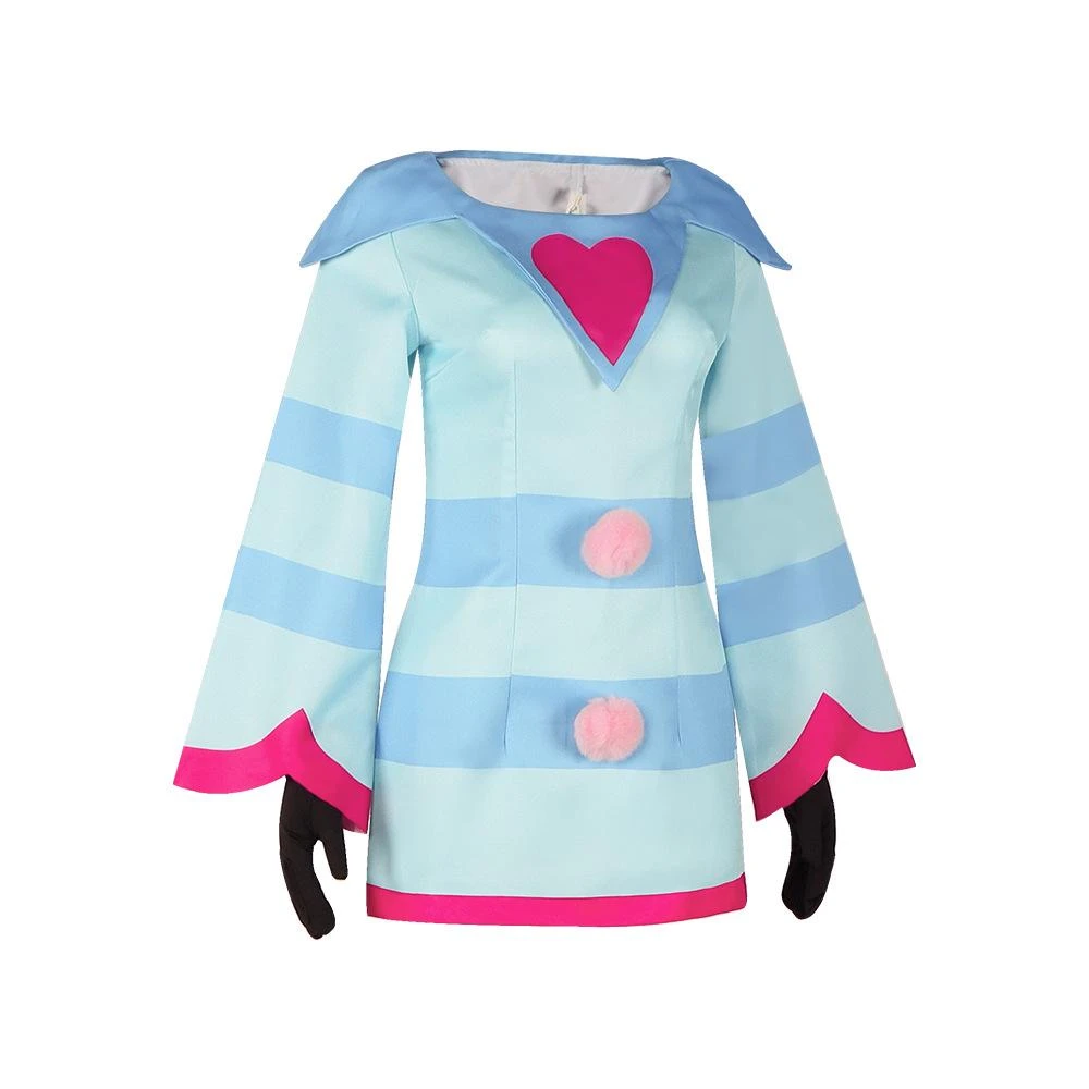 Lady Fizzarolli Costume Fizz Blue Dress With Gloves And Stockings Party Cosplay Halloween Costume 7 Lady Fizzarolli Costume Fizz Blue Dress With Gloves And Stockings Party Cosplay Halloween Costume - Image 7