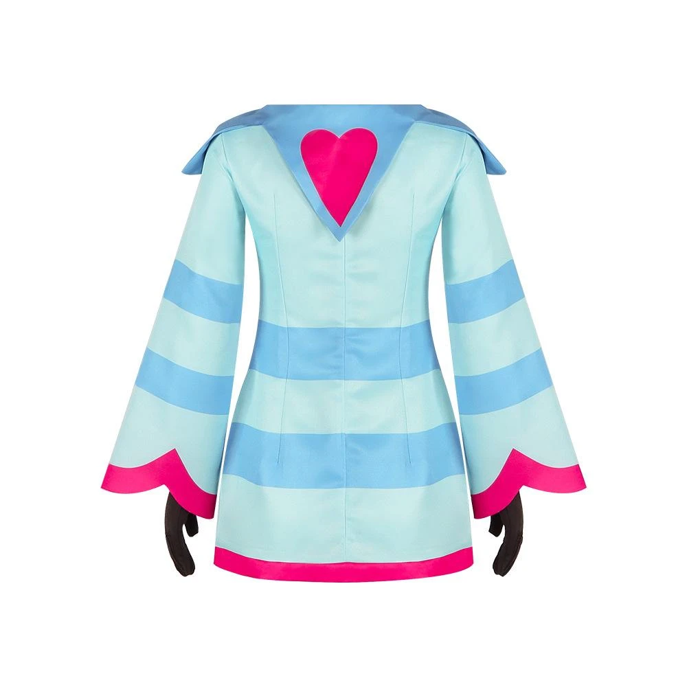 Lady Fizzarolli Costume Fizz Blue Dress With Gloves And Stockings Party Cosplay Halloween Costume 2 Lady Fizzarolli Costume Fizz Blue Dress With Gloves And Stockings Party Cosplay Halloween Costume - Image 2