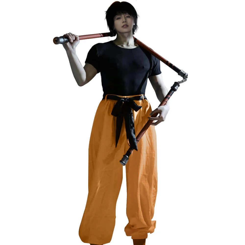 Adult Toji Fushiguro Cosplay Outfit Black JJK Costume Shirt Pants With Belt Cosplay Full Set 4 Adult Toji Fushiguro Cosplay Outfit Black JJK Costume Shirt Pants With Belt Cosplay Full Set - Image 4