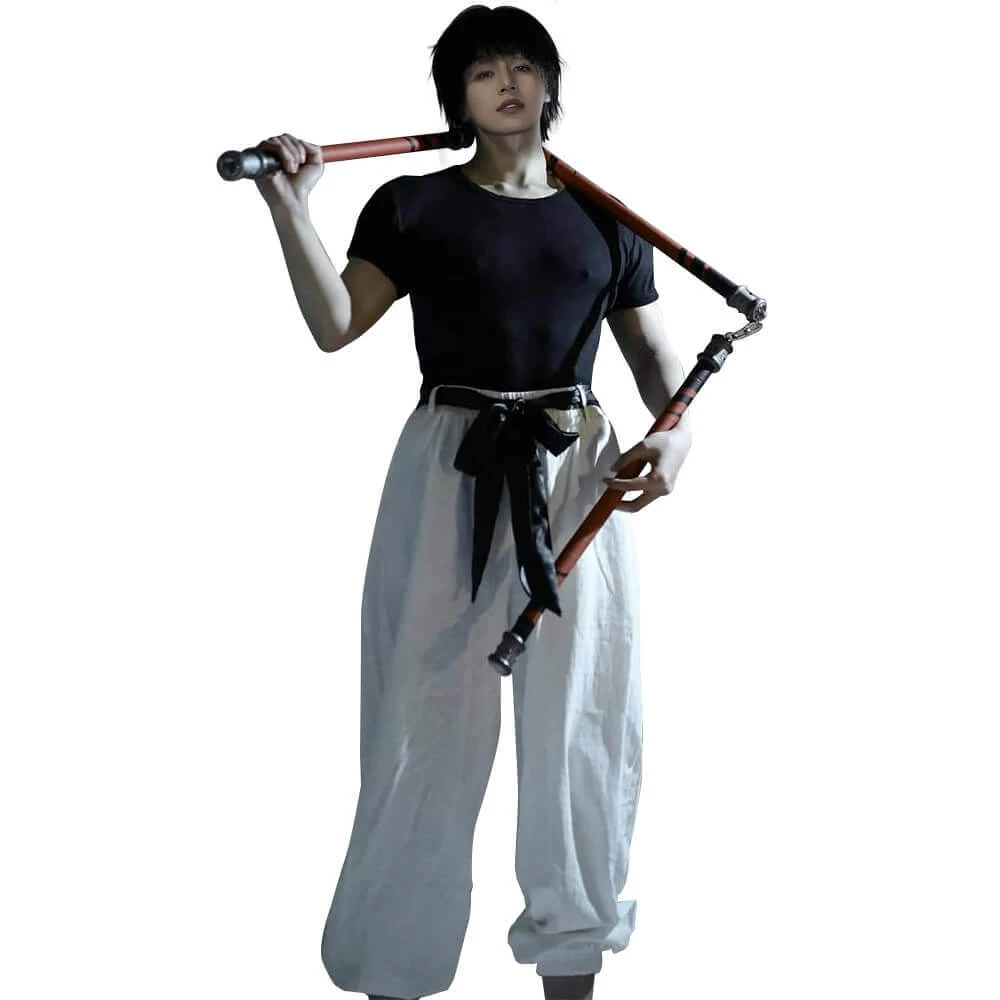 Adult Toji Fushiguro Cosplay Outfit Black JJK Costume Shirt Pants With Belt Cosplay Full Set 1 Adult Toji Fushiguro Cosplay Outfit Black JJK Costume Shirt Pants With Belt Cosplay Full Set