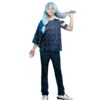 Women Maki Zenin Costume JJK Blue Mahito Outfit Halloween Cosplay Dress Full Set