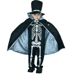 Boys Girls Halloween Scary Skeleton Suit Kids Skull Role Play Costume Corpse Bride Fancy Dress