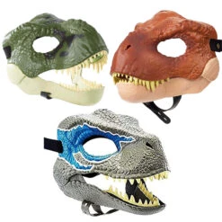 Kids Adult Dinosaur 3D Mask Breathable Latex Full Head Mask For Halloween Party Cosplay 15 Kids Adult Dinosaur 3D Mask Breathable Latex Full Head Mask For Halloween Party Cosplay -Sun Baby Sales Store kids adult dinosaur 3d mask for halloween 7