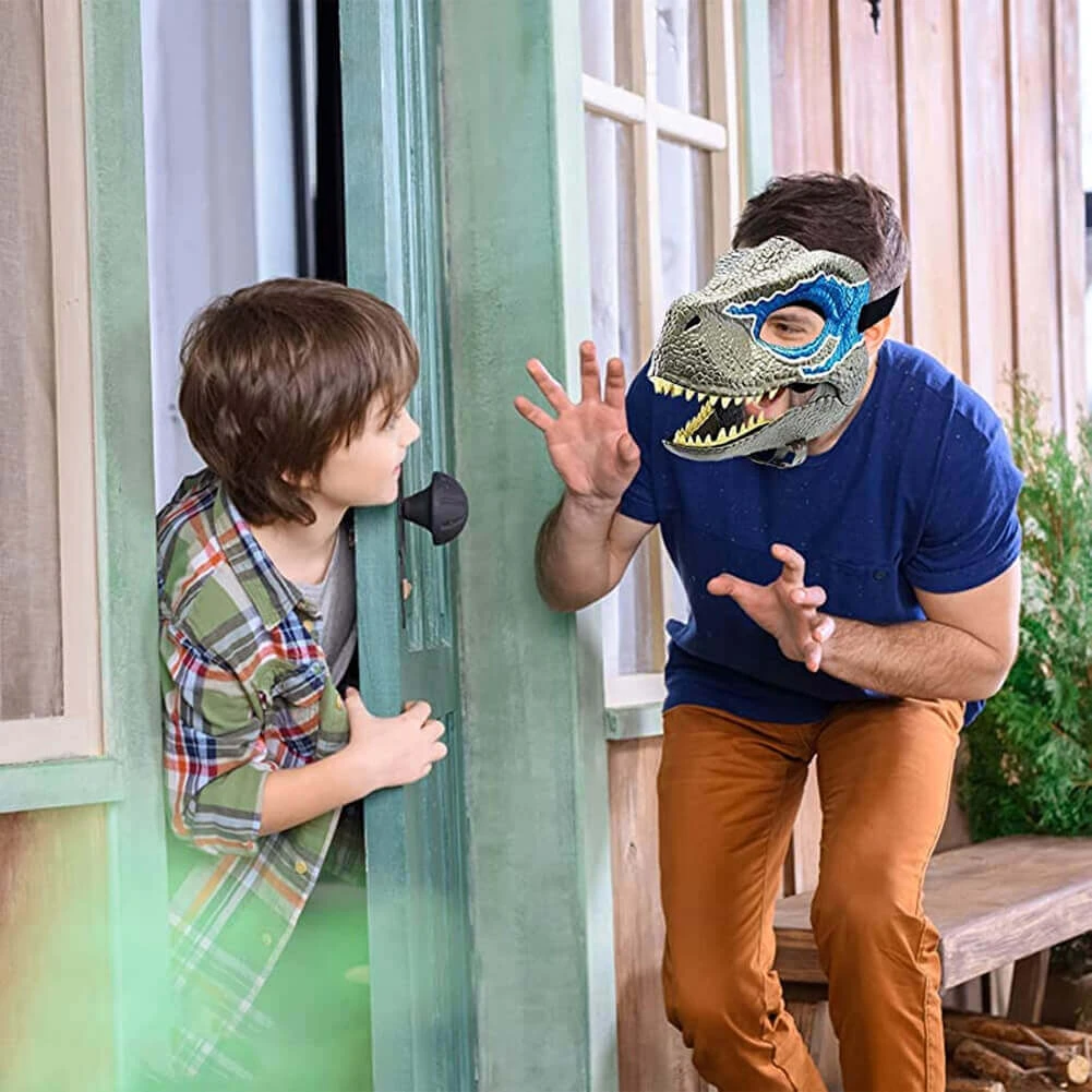 Kids Adult Dinosaur 3D Mask Breathable Latex Full Head Mask For Halloween Party Cosplay 4 Kids Adult Dinosaur 3D Mask Breathable Latex Full Head Mask For Halloween Party Cosplay - Image 4