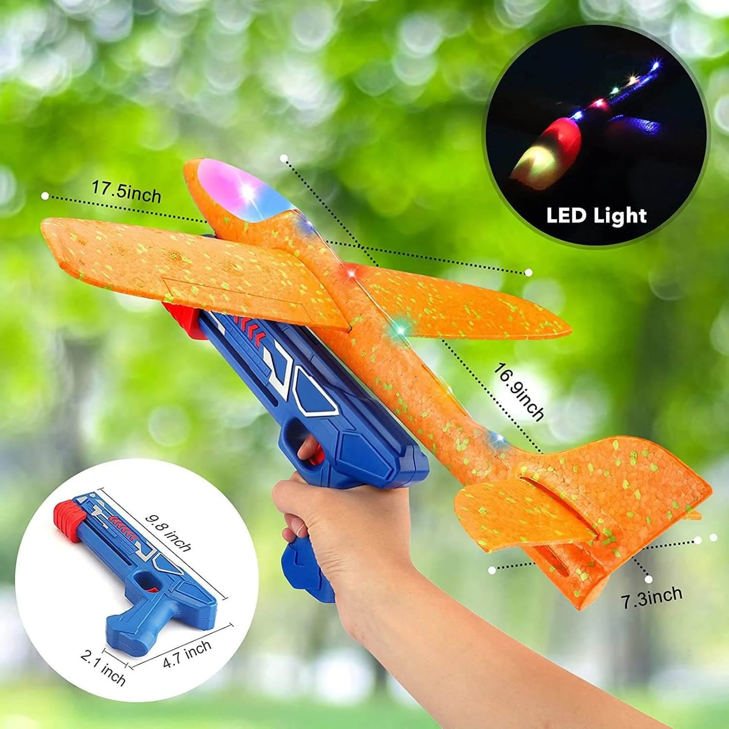 Airplane Launcher Toys 2 Flight Modes LED Foam Glider Kids Catapult Plane For Boys And Girls 2 Airplane Launcher Toys 2 Flight Modes LED Foam Glider Kids Catapult Plane For Boys And Girls - Image 2