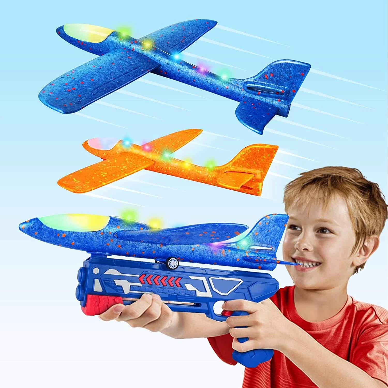 Airplane Launcher Toys 2 Flight Modes LED Foam Glider Kids Catapult Plane For Boys And Girls 8 Airplane Launcher Toys 2 Flight Modes LED Foam Glider Kids Catapult Plane For Boys And Girls - Image 8