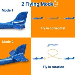 Airplane Launcher Toys 2 Flight Modes LED Foam Glider Kids Catapult Plane For Boys And Girls 10 Airplane Launcher Toys 2 Flight Modes LED Foam Glider Kids Catapult Plane For Boys And Girls -Sun Baby Sales Store kids airplane launcher toys 7