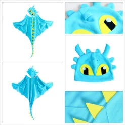 Kids Dragon Cloak With Hat Mask 3pcs Dinosaur Cosplay Costume Cape For Halloween Party -Sun Baby Sales Store kids dinosaur cloak costume 2