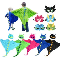 Kids Dragon Cloak With Hat Mask 3pcs Dinosaur Cosplay Costume Cape For Halloween Party -Sun Baby Sales Store kids dinosaur cloak costume 4 d283f718 58dd 4ff8 8ba0 ac63ca6f01b9