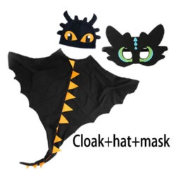 Kids Dragon Cloak With Hat Mask 3pcs Dinosaur Cosplay Costume Cape For Halloween Party -Sun Baby Sales Store kids dinosaur cloak costume 8