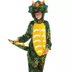 Family Matching Dinosaur Costume Triceratops Hooded Outfit Furry Dinosaur Onesie For Adults Kids 17 Family Matching Dinosaur Costume Triceratops Hooded Outfit Furry Dinosaur Onesie For Adults Kids -Sun Baby Sales Store kids dinosaur costume adult dinosaur jumpsuit 12